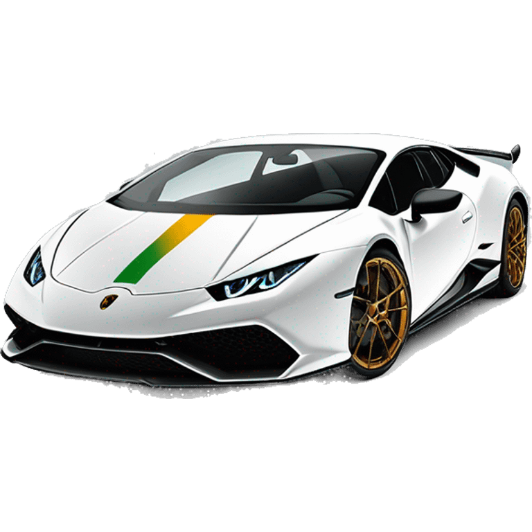 Lamborghini Huracan Performante in matt Perlmutt weiß  emoji