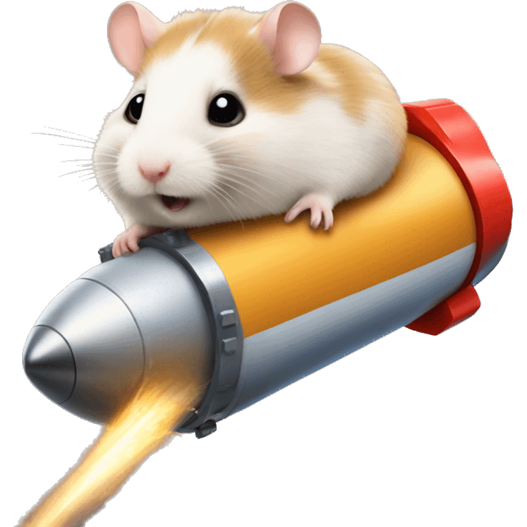 Hamster on Lance rocket emoji