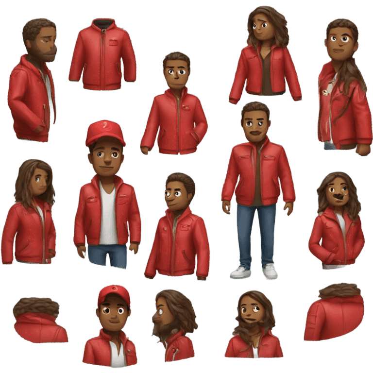 Hot red jacket  emoji