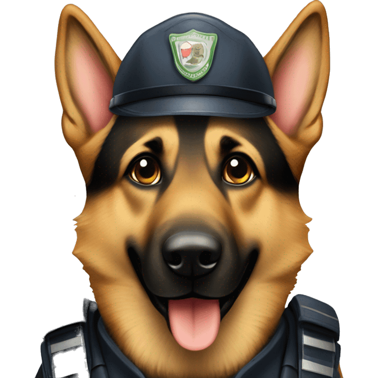 German shepherd as a safety officer emoji