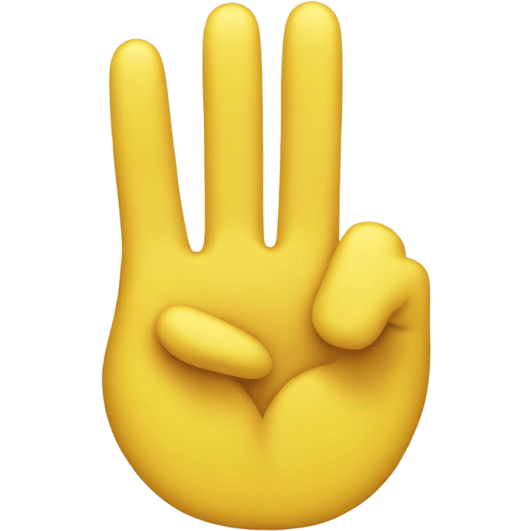 yellow emoji with peace hand sign emoji