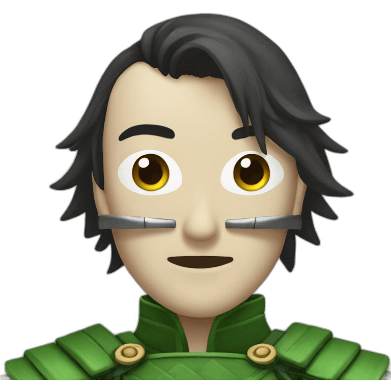 samourai avec lame verte emoji