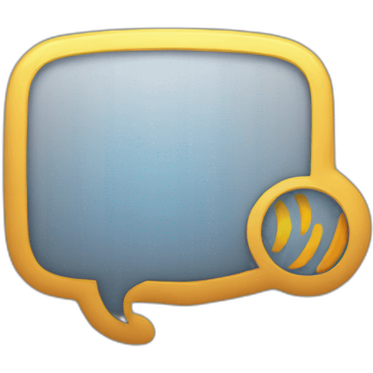 A speech bubble with sound waves, denoting the speaking aspect. emoji