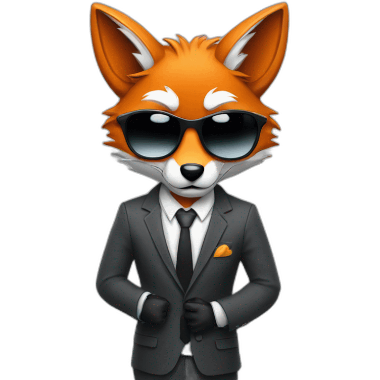 Cool Fox in a suit with his thumbs down emoji