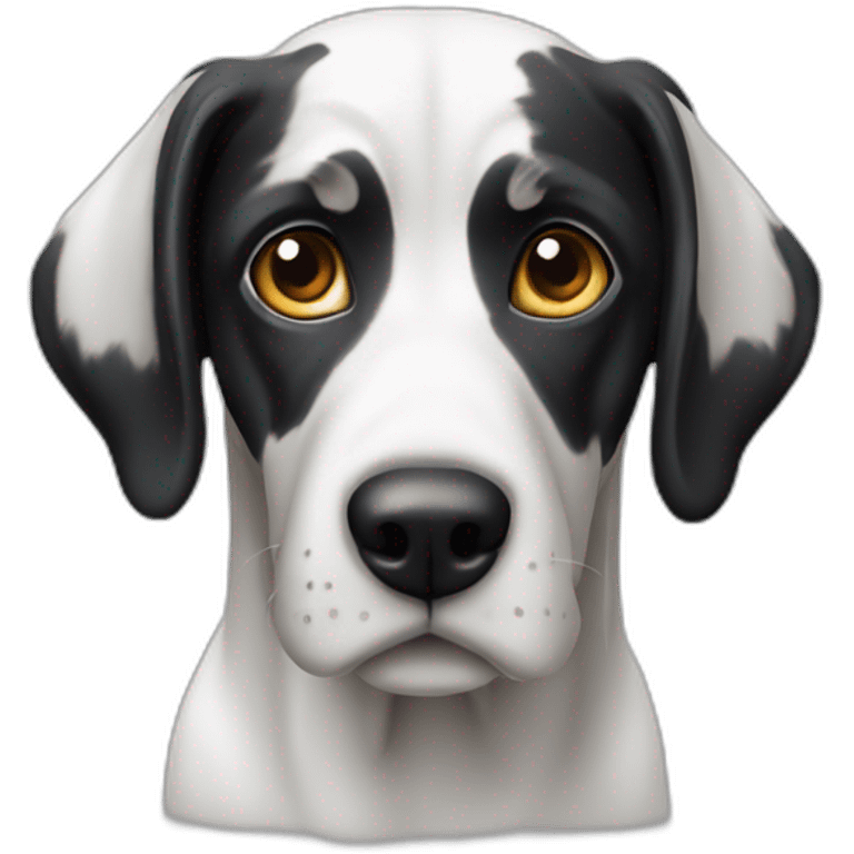 Cane setter bianco e nero emoji