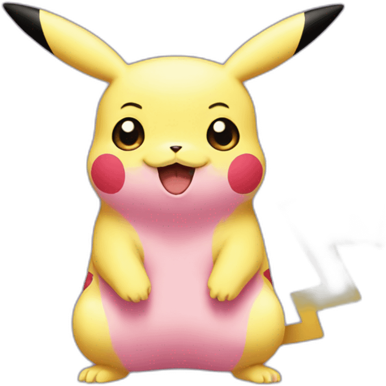 pikachu in pink color emoji