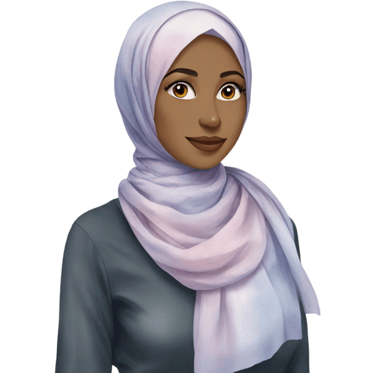 Watercolor hijab emoji