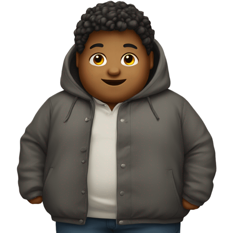 Fat kid little coat emoji