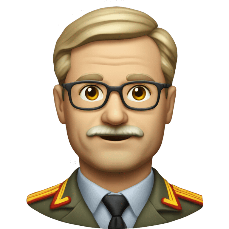 soviet engineer diplomat full scale photoealistic serious emoji