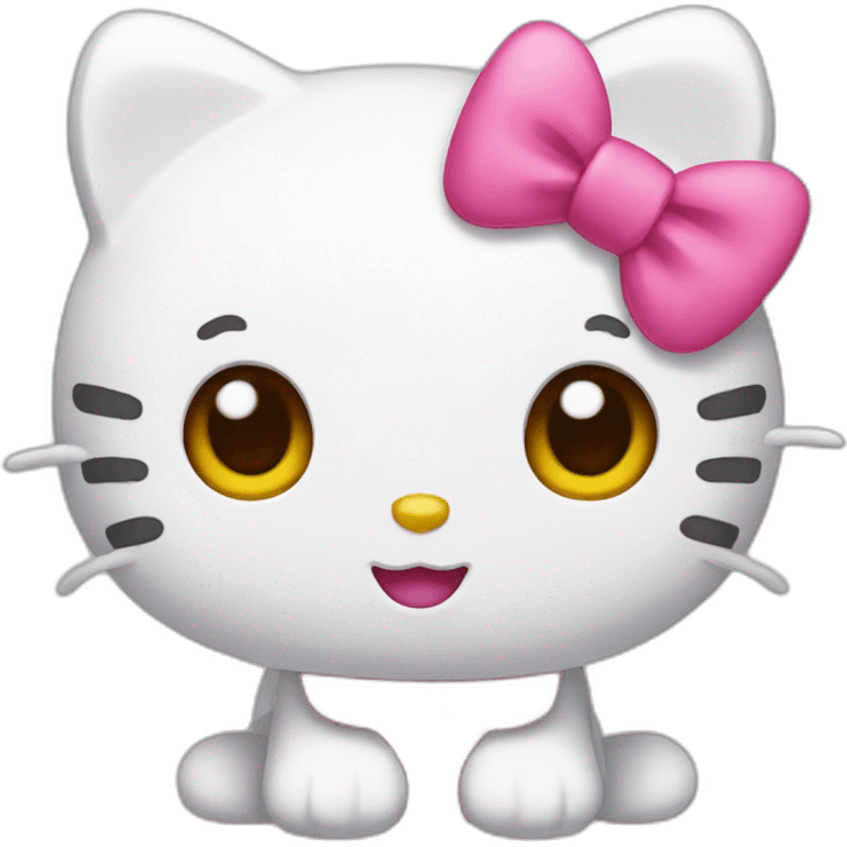 hello kitty with pink bow emoji