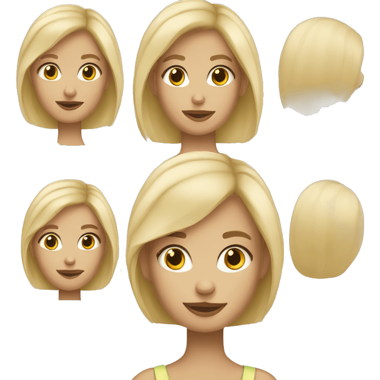 blonde girl with short pixy hair like haley berry emoji