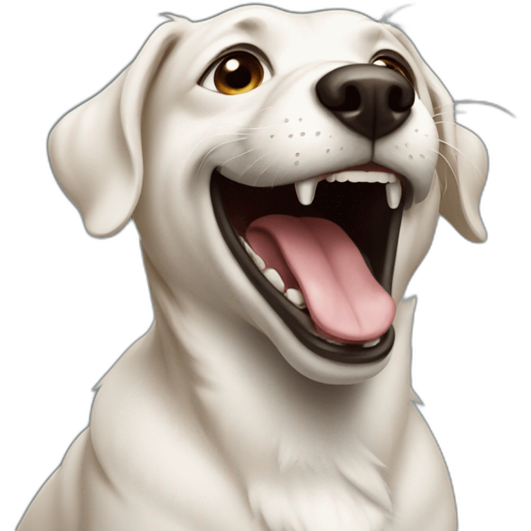 dog laughing emoji