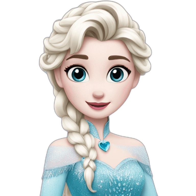 Heart elsa frozen emoji