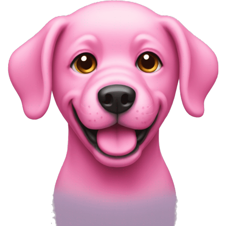 Pink dog emoji