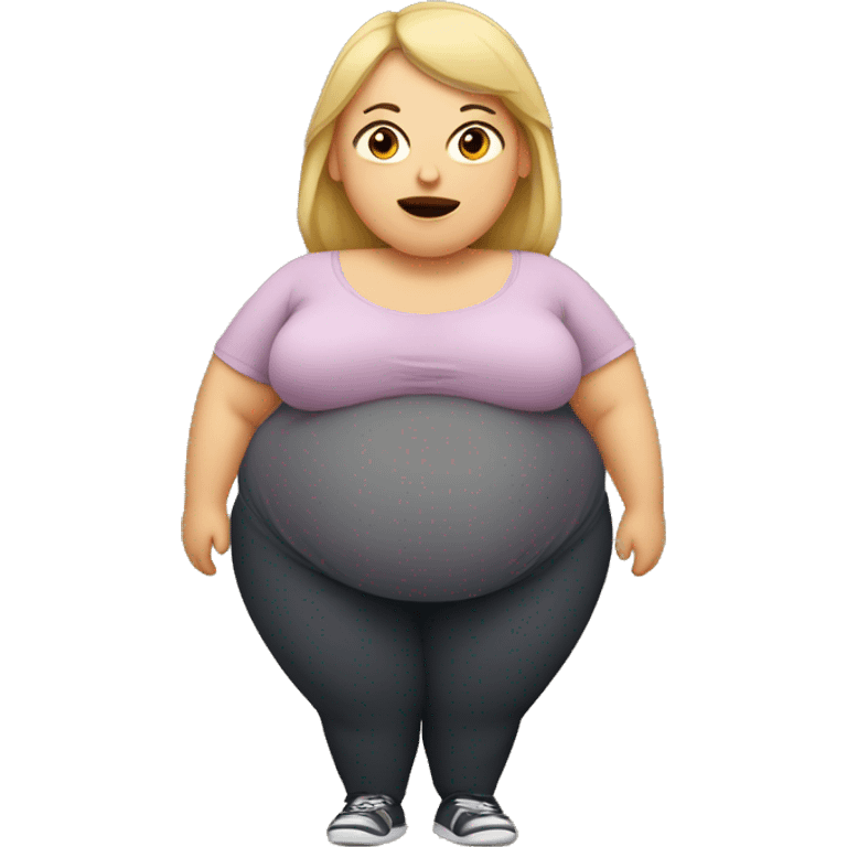 Overweight pregnant woman emoji