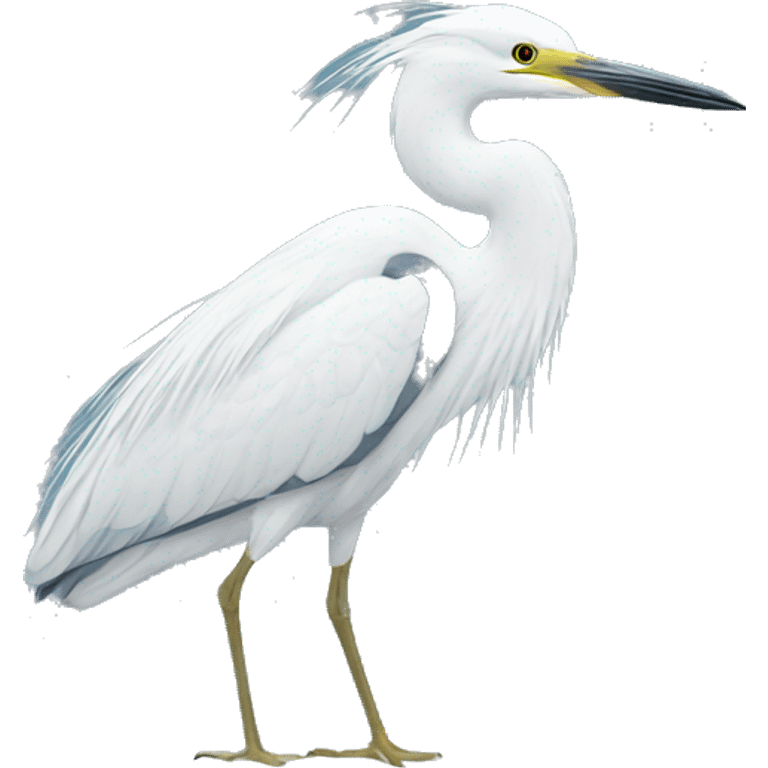 snowy heron emoji