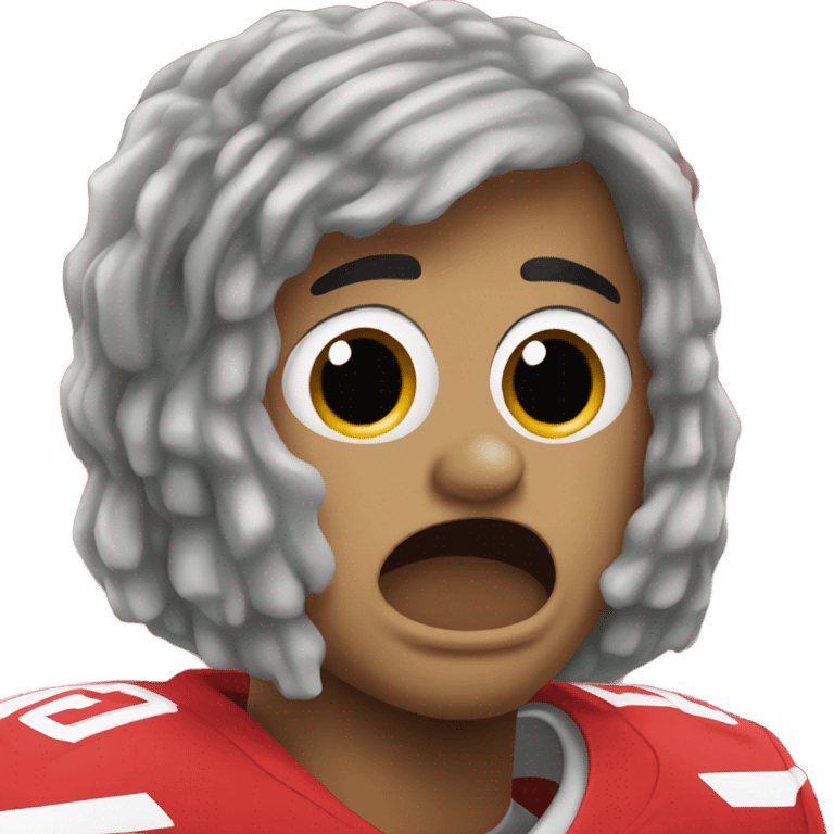 crying Ohio state football player emoji