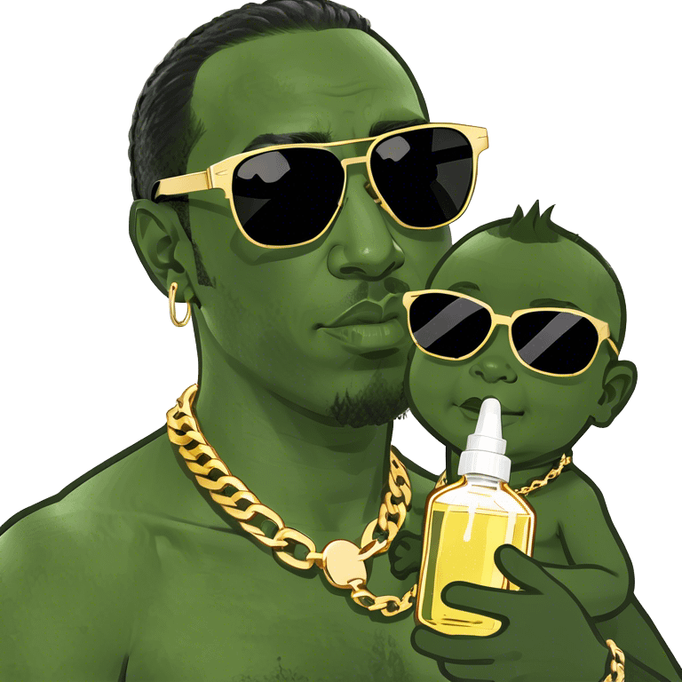 P diddy with baby oil  emoji