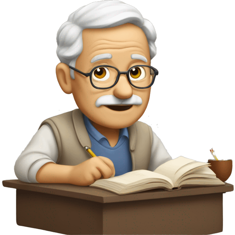 grandpa studying emoji