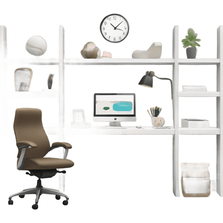 modern-minimalistic-decorated-home-office-front view emoji