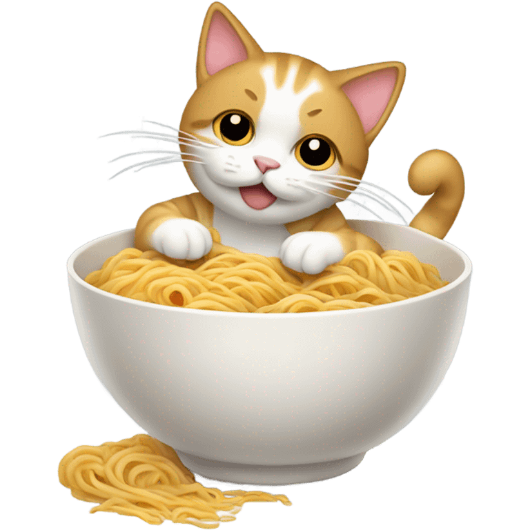 Cat with ramen  emoji