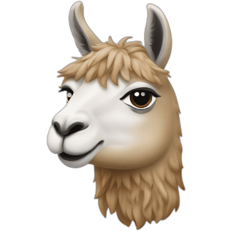 Lama sur le dos d’un autre lama emoji