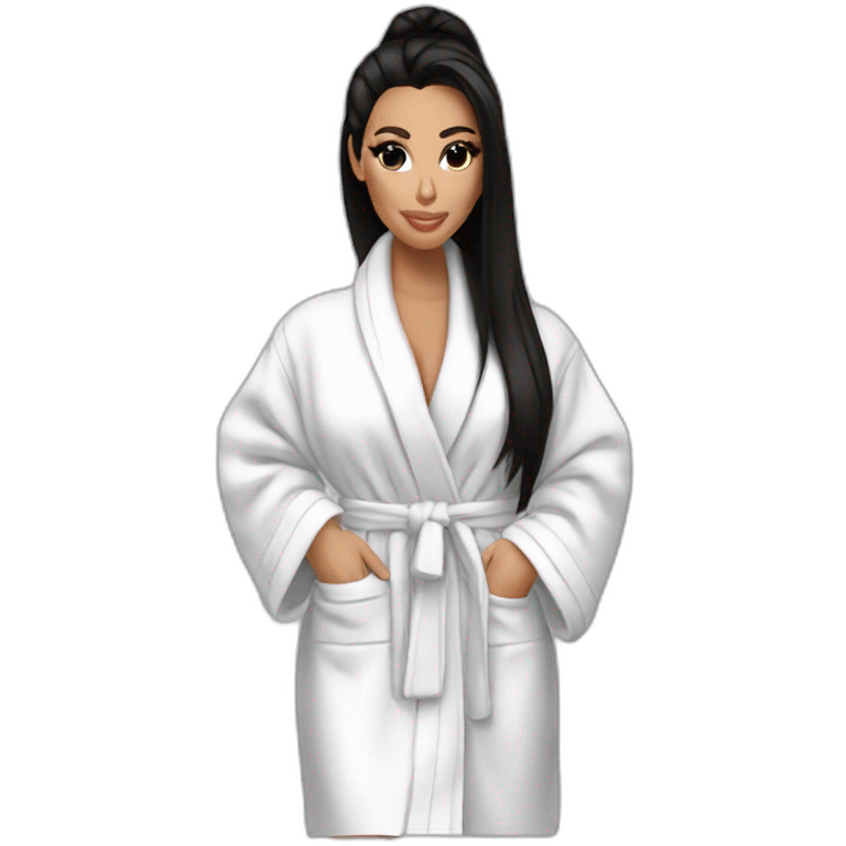 Kim kardashian in a bathrobe emoji