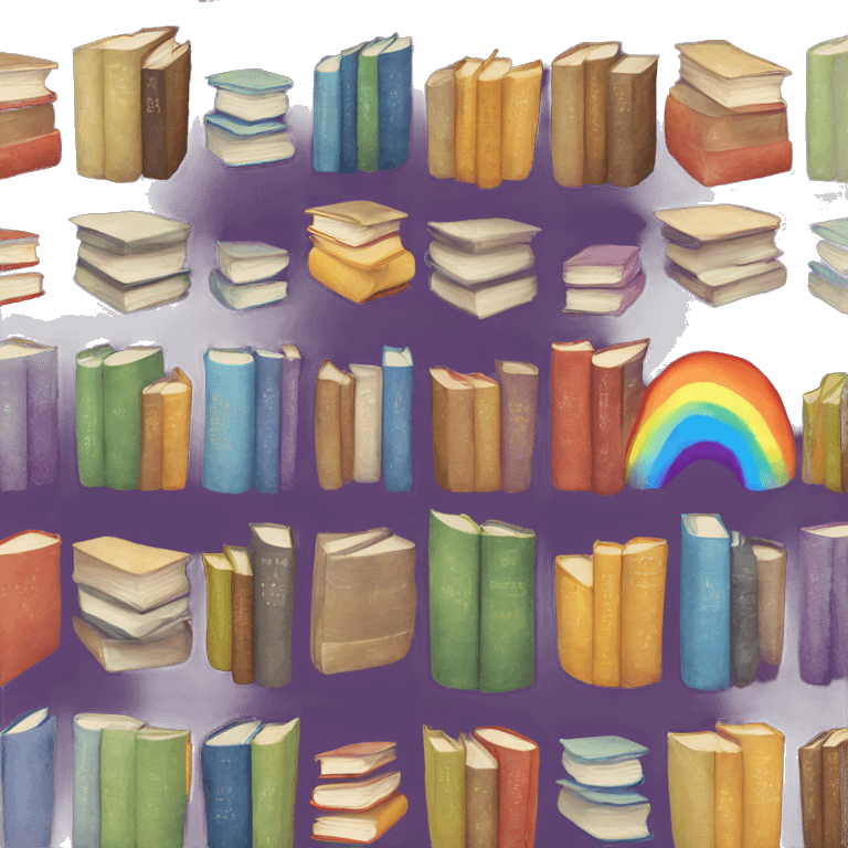 Rainbow books emoji