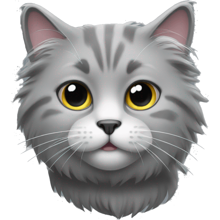 grey fluffy cat emoji