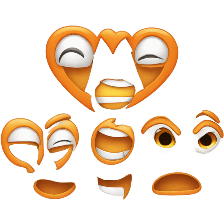 🧡🤍😆💀 emoji