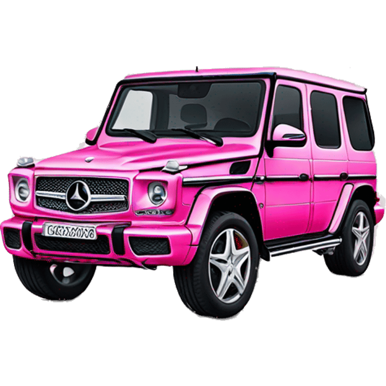 Pink Mercedes G-Klasse decorated with diamonds  emoji