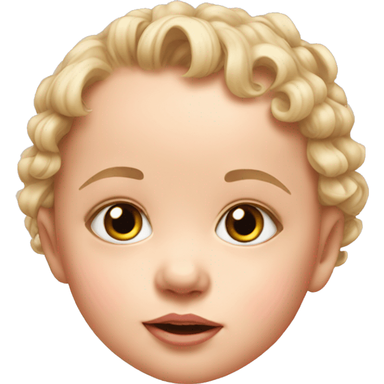 realistic baby girl portrait emoji