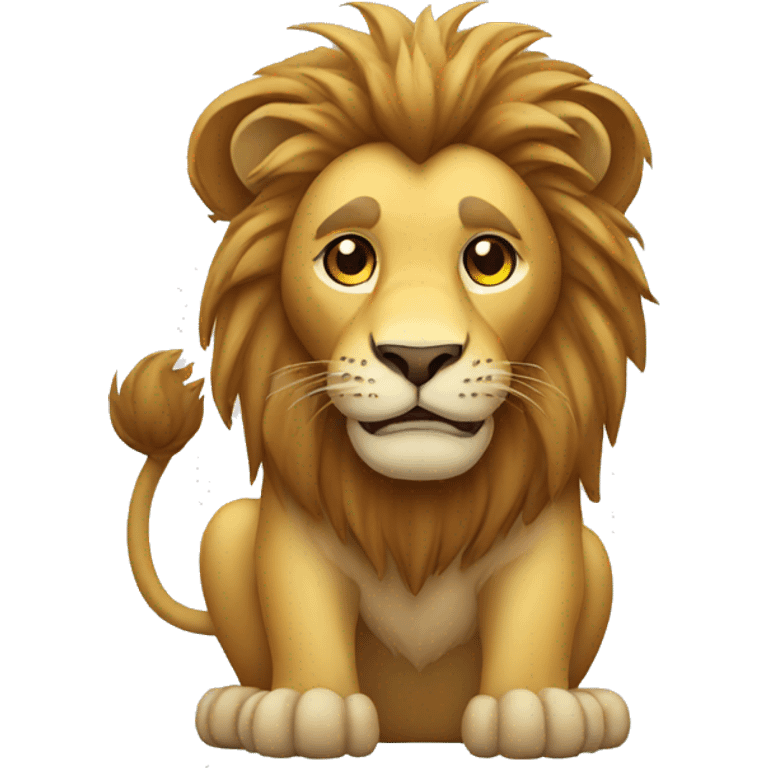 lion with youtube icon emoji