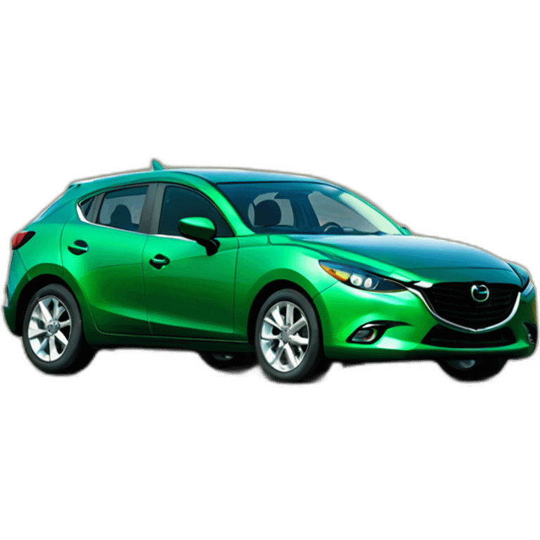 mazda sport 2 verde con 4 puertas emoji