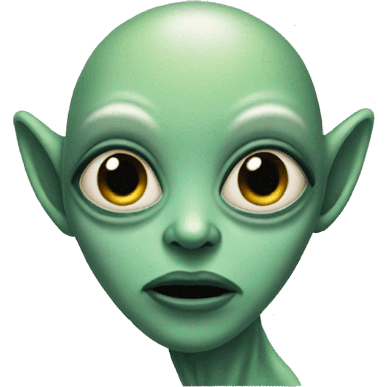 Alien with makeup on  emoji