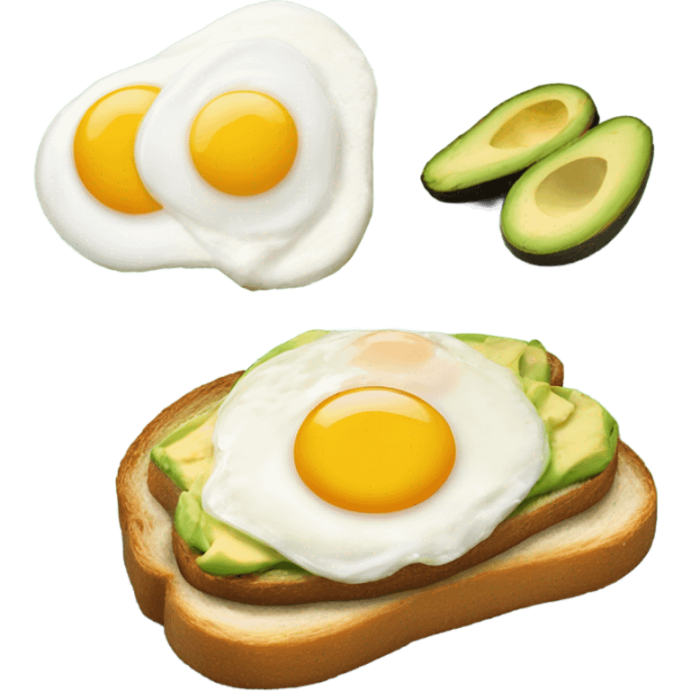 avocado toast with a fried egg emoji