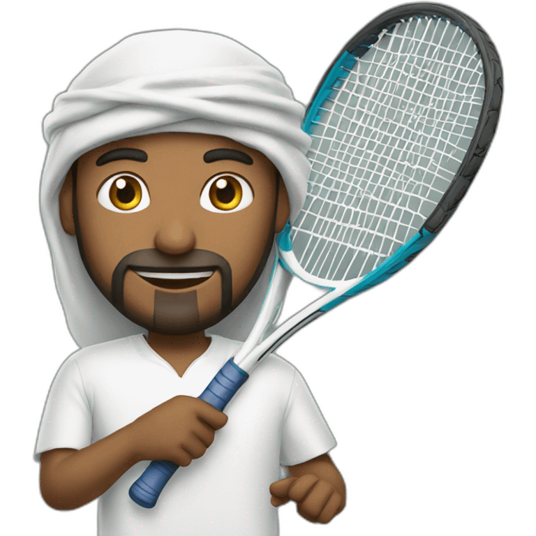 Saudi man playing tennis emoji