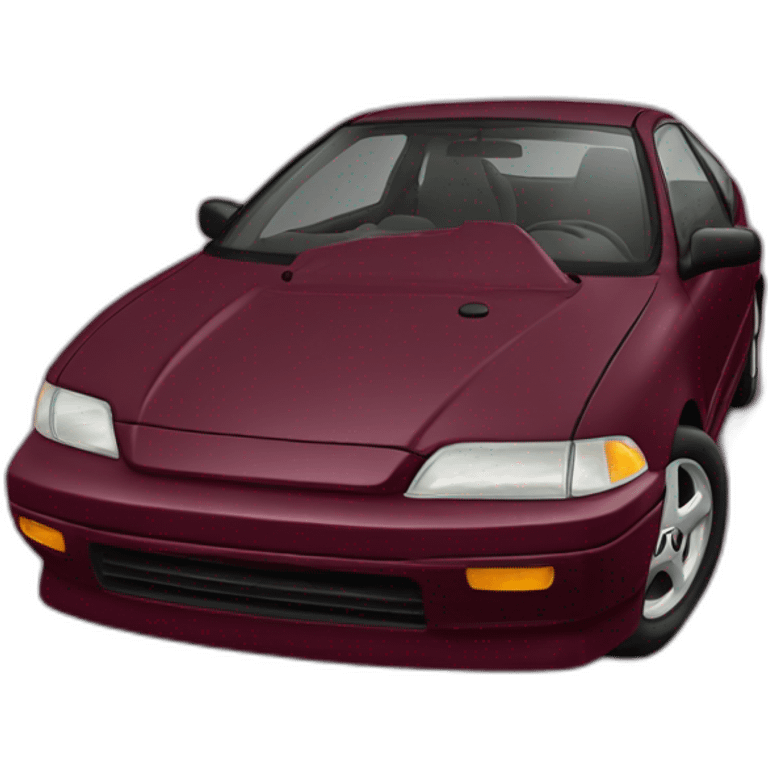 1995 Honda Civic Coupe burgundy  emoji