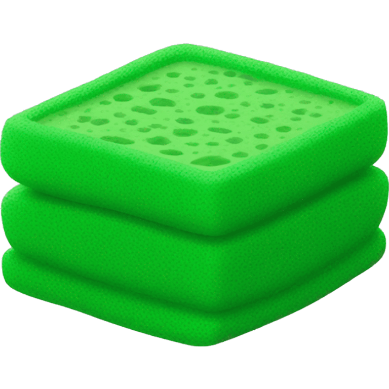 green flat square dish sponge emoji