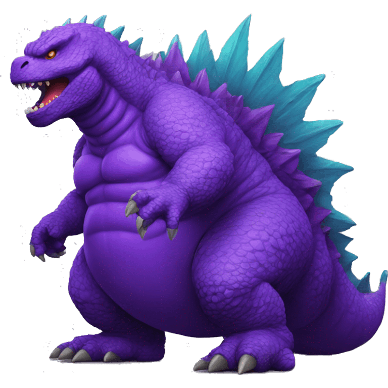 Godzilla obesity purple emoji