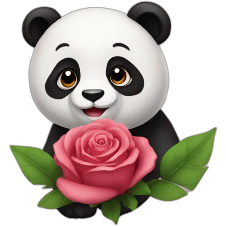 Panda rose emoji