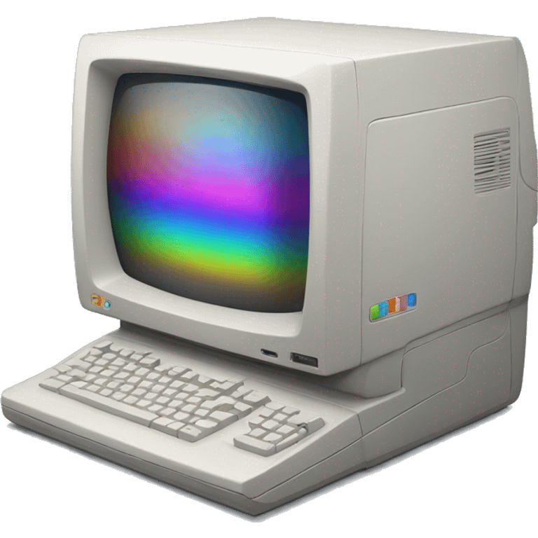 a rainbow computer emoji