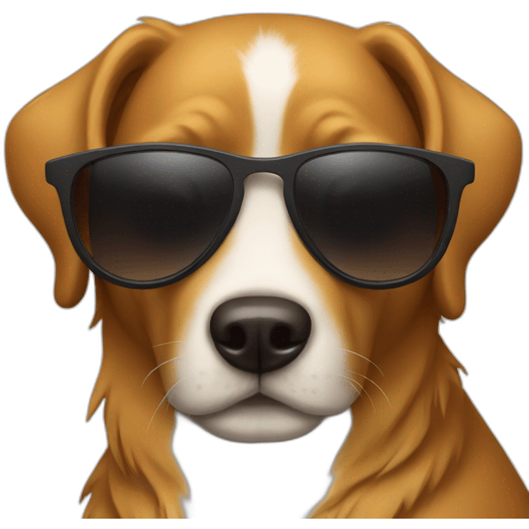 Dog with sunglasses emoji