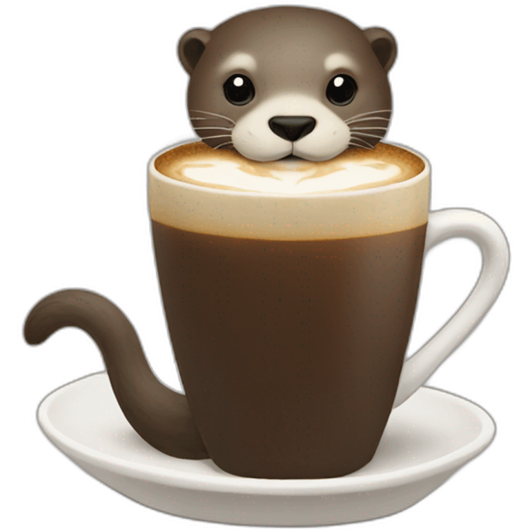 Otter coffee emoji