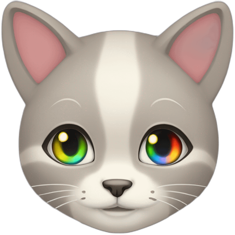 neko girl with rainbow eyes emoji