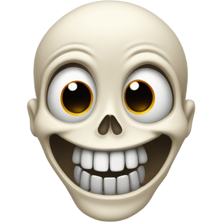 Cute laughing skeleton  emoji