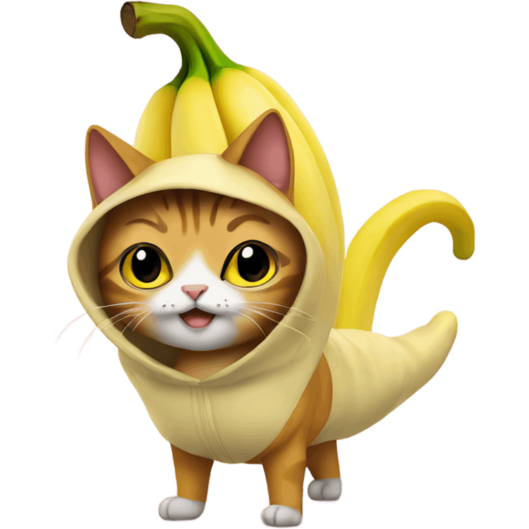 Cat in banana costume  emoji