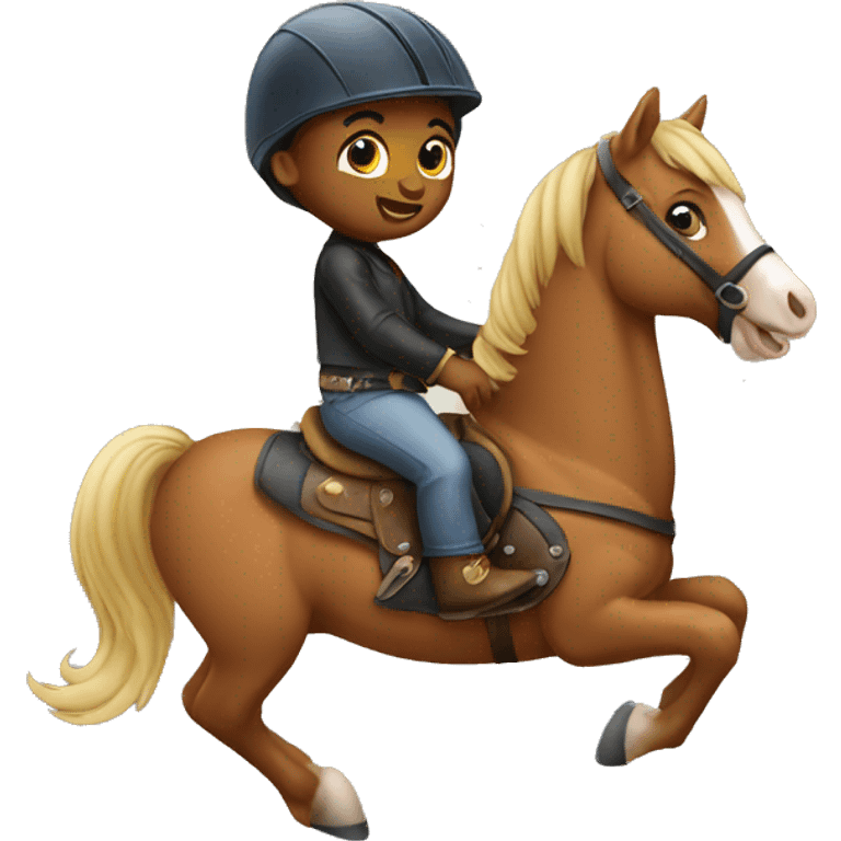 baby riding horse emoji