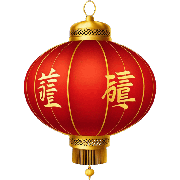 Chinese New Year red lantern – Cinematic Realistic Chinese New Year Red Lantern, depicted as an exquisitely crafted lantern adorned with intricate red and gold patterns, softly glowing against a dark background with subtle calligraphic details, evoking festive warmth and tradition. emoji