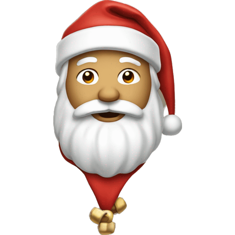 Santa standing in his head  emoji